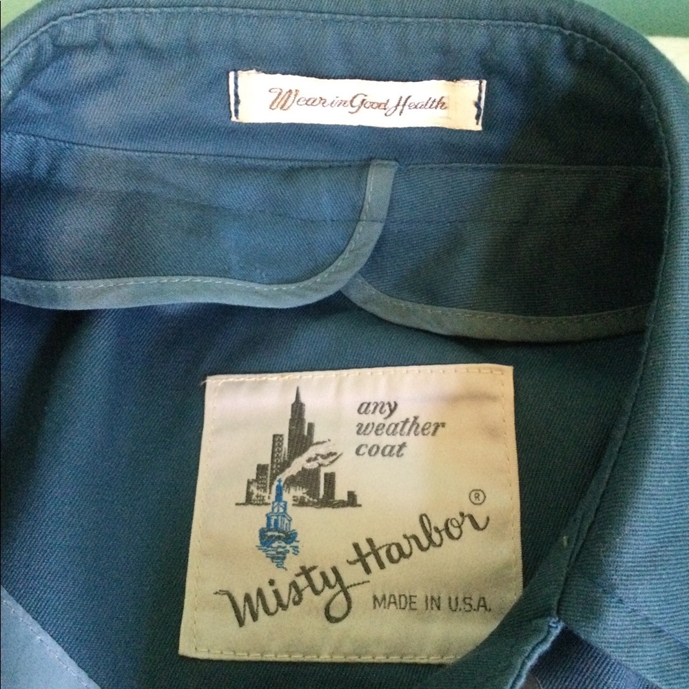 Vintage Teal Misty Harbor All Weather Pea Coat - Picture 11 of 16